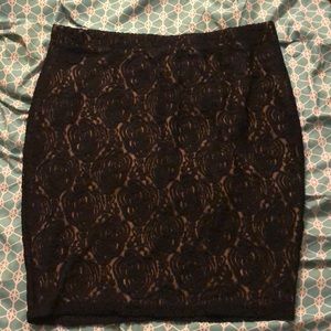 Forever 21 black lace pencil skirt